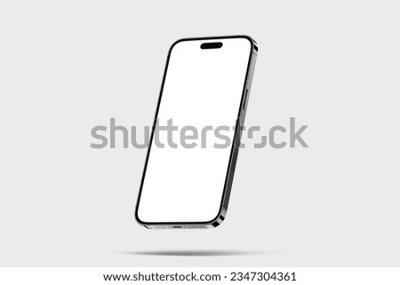 PHONE WHITE GRAY WITH BACKGROUND WHITE Royalty-Free Stock Photo #2347304361