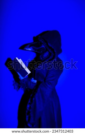 Plague Doctor reading a book
