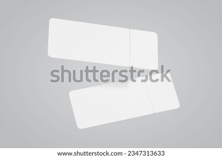 TICKETS WHITE WITH BACKGROUND GRAY Royalty-Free Stock Photo #2347313633