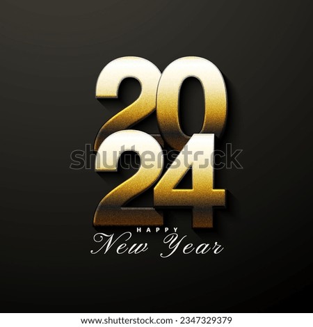 golden number of 2024, happy new year background