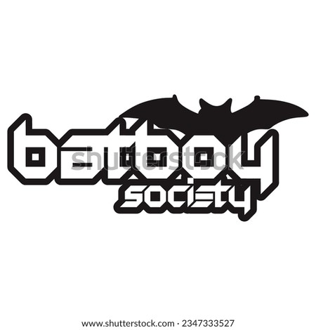 Batboy Society Initial Logo Typography Patch V89 Patch Streetwear, Urban, Luxury, Modern Design Patch Commercial Use
