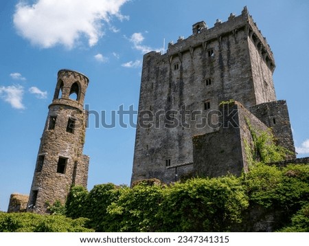 Old celtic castle tower, Blarney castle in Ireland, old ancient celtic fortress