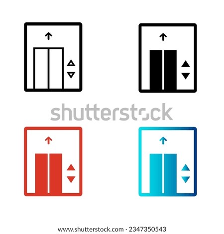 Abstract Lift Elevator Silhouette Illustration, can be used for business designs, presentation designs or any suitable designs.