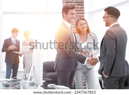 handshake business partners at a meeting Royalty-Free Stock Photo #2347367853