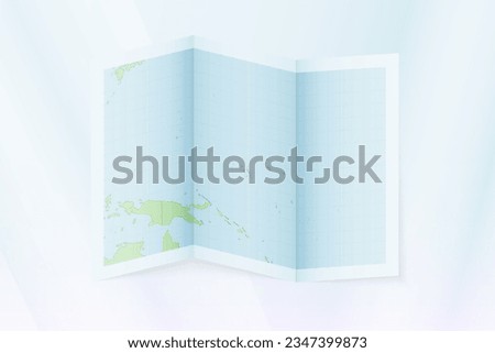 Marshall Islands map, folded paper with Marshall Islands map. Vector illustration.