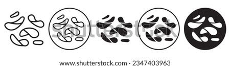 Potato Chips symbol Icon. Tasty and spicy potato chip sign. Vector set of crispy and crunchy salted potato chips editable food collection. Royalty-Free Stock Photo #2347403963
