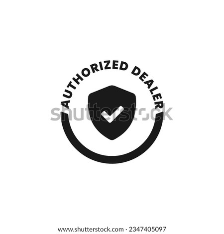 Authorized dealer icon or Authorized dealer label vector isolated in flat style. Best Authorized dealer icon for service design element. Authorized dealer label vector for reliable service design. Royalty-Free Stock Photo #2347405097