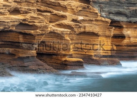 Rugged rock coast, Costa del Silencio, Montana Amarilla, Tenerife, Canary Islands, Spain Royalty-Free Stock Photo #2347410427