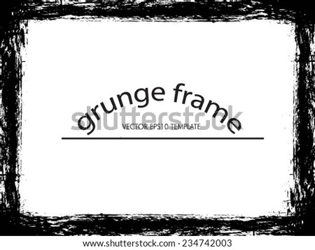 Grunge frame. vector template 