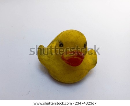 Yellow rubber duck for children's toys when bathing or swimming