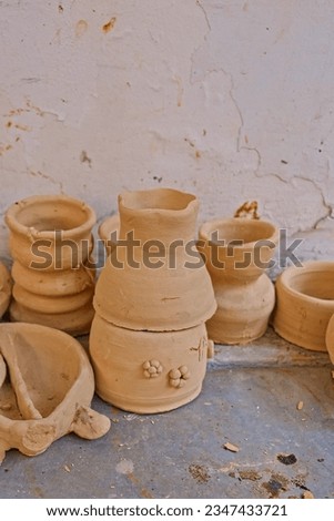 the activity of making handicrafts from clay or often called pottery class and some of the results