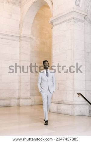 Elegance Male Model Suit Tie Black Handsome Wedding Stylish Fashion