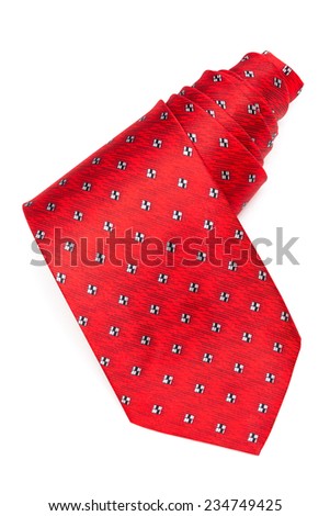 coiled tie on a white background