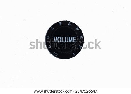 volume knob, tone black on white background Royalty-Free Stock Photo #2347526647