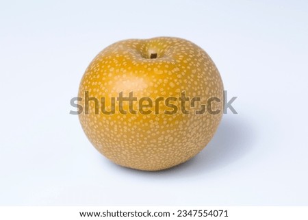 Photo of a pear on a white background Red pear Akikansen