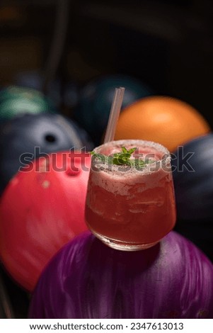 alcoholic cocktail in a bowling club
