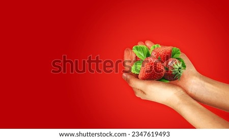 strawberry with hand desktop backgrounds