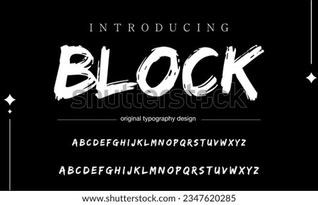 Block BRUSH Signature Font Calligraphy Logotype Script Brush Font Type Font lettering handwritten