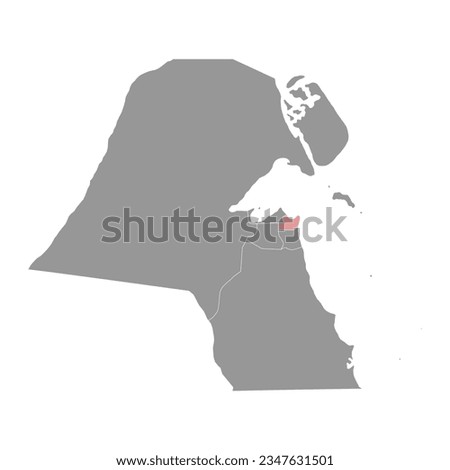 Hawalli governorate, administrative division of the country of Kuwait. Vector illustration.