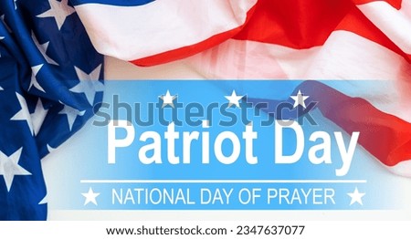 Lettering. illustration for Patriot Day. Poster, cards, banners, template