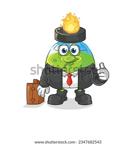 the laboratory spirit lamp office worker mascot. cartoon vector