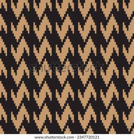 Neutral Colour Chevron fair isle seamless pattern design for knitwear, fashion textile, graphics Royalty-Free Stock Photo #2347720121