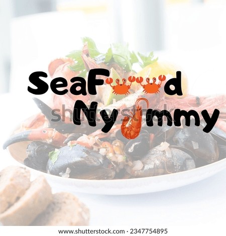 editing using the Canva application, can be used as a seafood restaurant logo