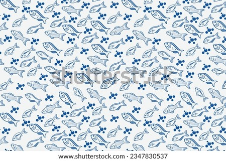 Dive into creativity with our vibrant fish pattern! Perfect for printing on various items. Express your unique style today!	
