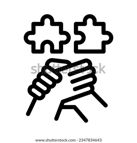 partnership line icon illustration vector graphic. Simple element illustration vector graphic, suitable for app, websites, and presentations isolated on white background