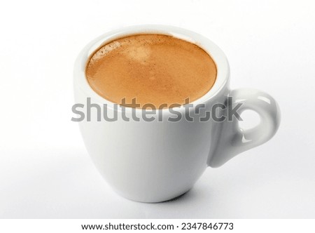 Cup of espresso on white background Royalty-Free Stock Photo #2347846773