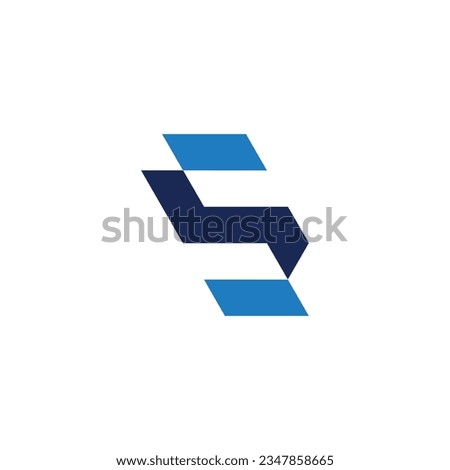 Letter S logo design icon vector with modern unique style