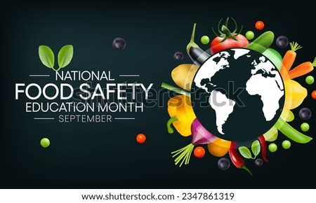 National Food safety education month observed each during September. Vector illustration