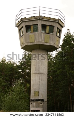Old abandoned Bundeswehr watchtower from the Cold War Royalty-Free Stock Photo #2347861563