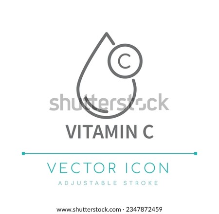 Vitamin C Nutrition Vector Line Icon Royalty-Free Stock Photo #2347872459