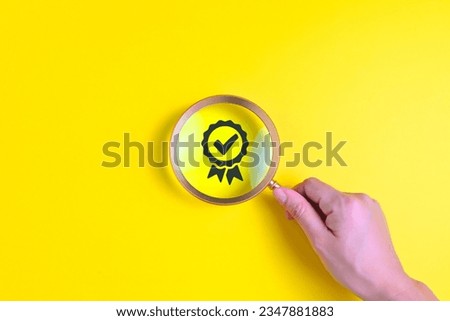 Guarantee concept Certification and Manufacturing iso standards audit checklist. High quality photo