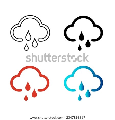 Abstract Cloud Rain Silhouette Illustration, can be used for business designs, presentation designs or any suitable designs.