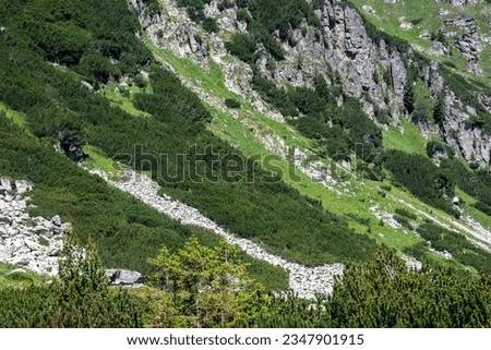 Amazing Summer landscape of Rila Mountain near Malyovitsa hut, Bulgaria