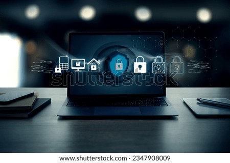 CYBER SECURITY Business technology Antivirus Alert Protection Security and Cyber Security Firewall Cybersecurity and information technology Royalty-Free Stock Photo #2347908009