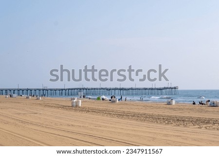 Fishing pier by the boardwalk in Virginia Beach