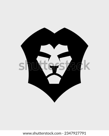 Vector logo Lion simple black