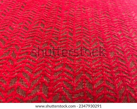 Red textile surface, fabric texture and background