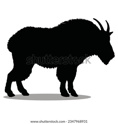 Mountain goat silhouette, Mountain goat Vector illustration, Mountain goat isolated on white background																									 Royalty-Free Stock Photo #2347968931