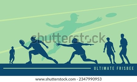 Premium Illustration of ultimate frisbee players playing together best for your digital graphic and print	 Royalty-Free Stock Photo #2347990953