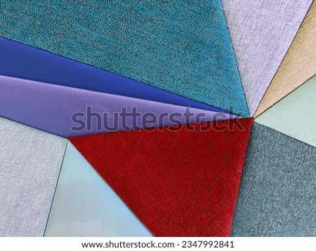 From cloth with triangles connection pattern to abstract colorful background