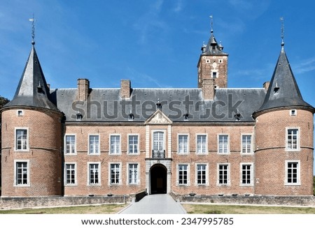Alden Biesen is a 16th-century castle in the small village of Rijkhoven, municipality of Bilzen, province of Limburg, Belgium.  Royalty-Free Stock Photo #2347995785