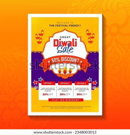 Diwali Festival Offer Poster Design Template, Festival Offer Poster Design Template Royalty-Free Stock Photo #2348003013