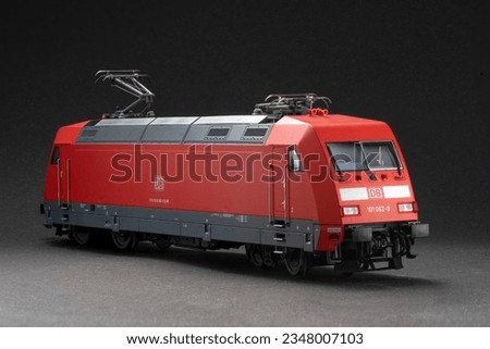 Roco DB BR101 electric locomotive in scale 1:87 Royalty-Free Stock Photo #2348007103
