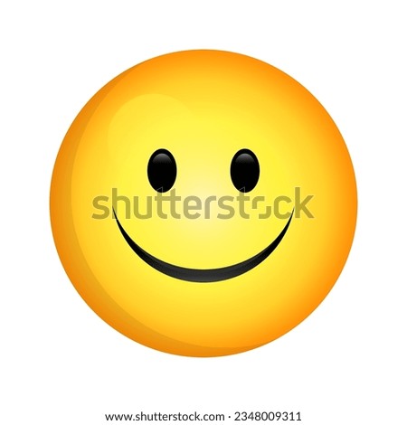 Smiley. Vector happy face isolated on white background Royalty-Free Stock Photo #2348009311