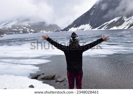 Norway landscape snow hiking mount 