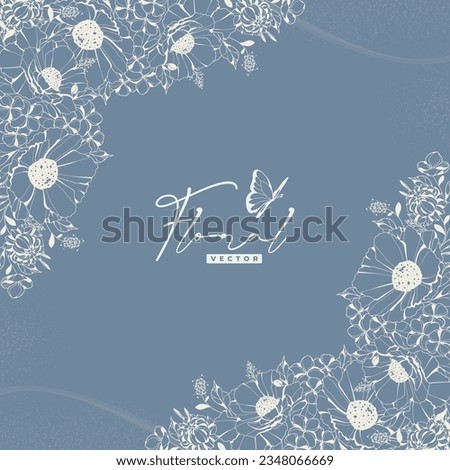 hand drawn floral background 5